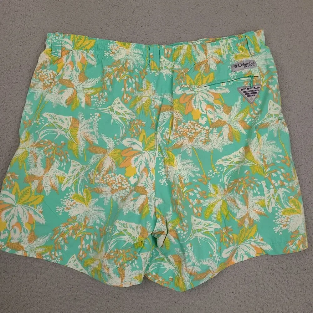 Columbia PFG Swim Trunks Mens Large 34 Omni-Shade Fishing Shorts‎ Hawaiian